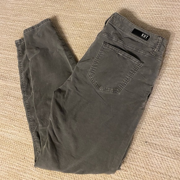Kut from the Kloth gorgeous gray velvet Donna skinny size 8 - Picture 3 of 12
